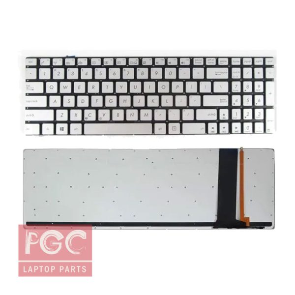 کیبورد لپ تاپ ایسوس Laptop n550 n56 silver