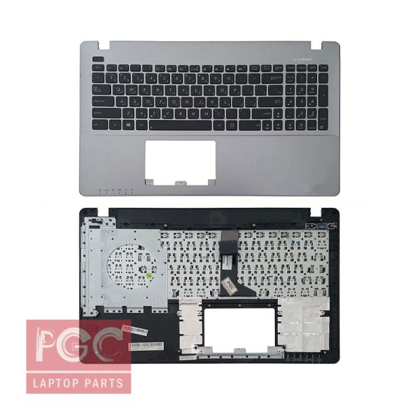 قاب دور کیبورد لپ تاپ ایسوس مدل VivoBook X550 C با کیبورد رنگ آبی آسمانی